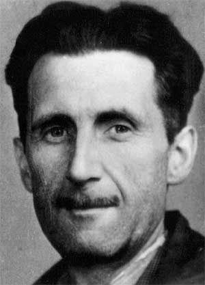 Orwell (aka Eric Blair) from the photo on his press pass (NUJ/Wikimedia Commons)