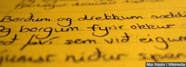 Icelandic handwriting